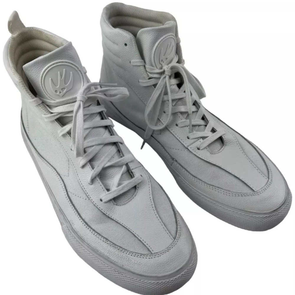 MCQ Alexander McQueen White Swallow Vulc High Top Sneakers Size EU 39